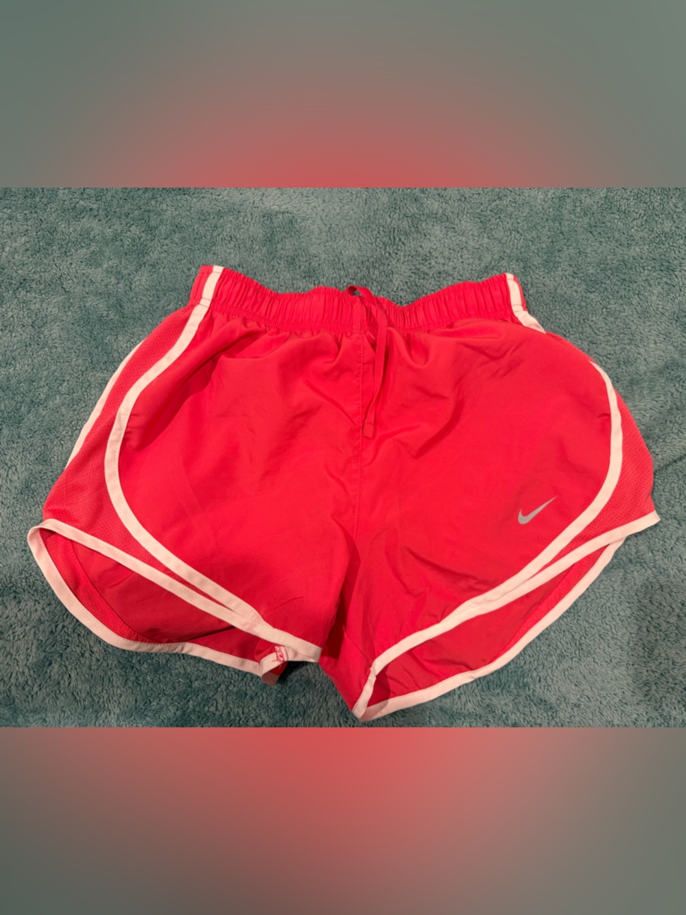 Nike Women's Hot Pink Athletic Shorts with White Trim